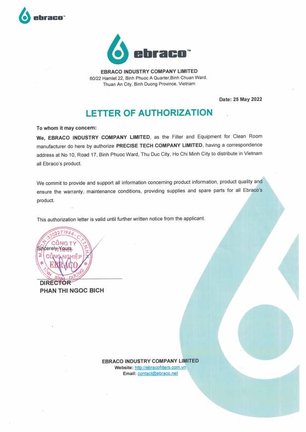 Ebraco - Letter of authorization
